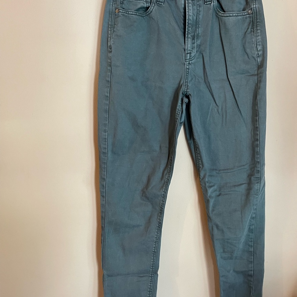 American Eagle Womens Size 2 Reg Green Blue Mom Jeans Pants Skinny